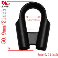 Collier de dé à coudre en acier inoxydable noir M8 avec câble d'engrenage pince de câble métallique dés à coudre matériel de gréement