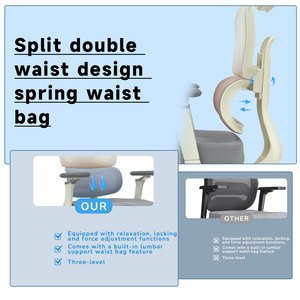 Silla de Oficina Ejecutiva Ergonómica para <span class=keywords><strong>Estudio</strong></span>, Silla de Trabajo de Malla Reclinable, Giratoria, Económica, para Juegos - Product Image 5