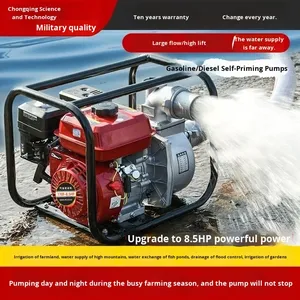 مضخة مياه زراعية جديدة تعمل بالبنزين والديزل، بقوة 8.5 حصان، ذاتية التحضير، تشغيل كهربائي، للاستخدام الزراعي. - Product Image 5