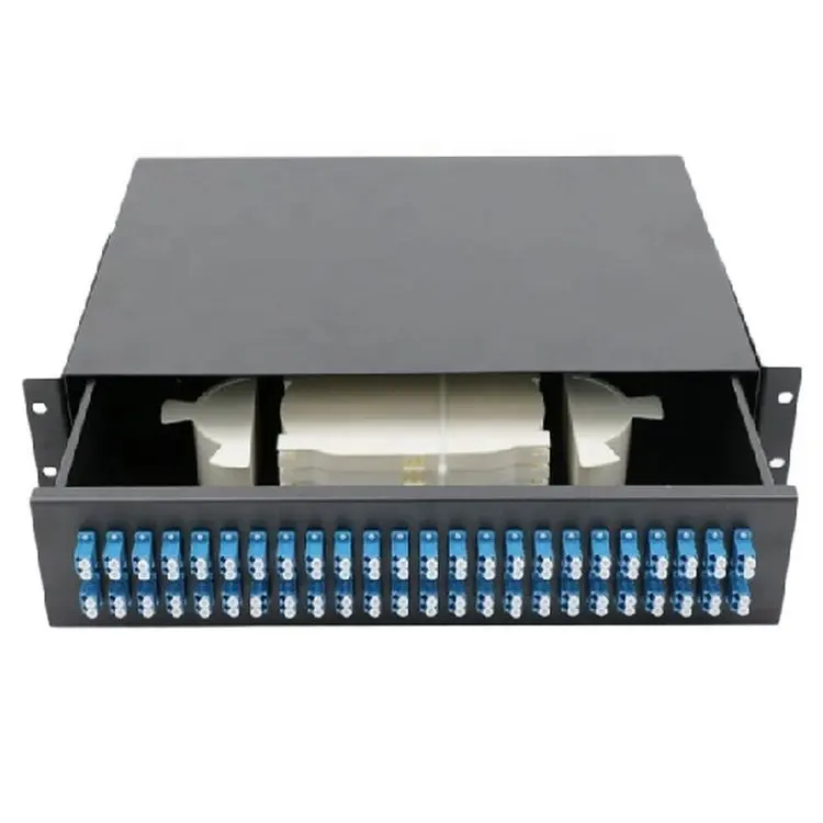 התאמה אישית סיטונאית Plc מפצל מתלה קסטה FTTX 1*n 1260~1650 SC APC G657A פיבר אופטי PLC מפצל