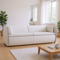Juego de Sofás Seccionales de Diseño Moderno y Lujoso para Sala de Estar, Muebles de Villa de Alta Calidad del Fabricante, Reposabrazos Blancos Personalizados