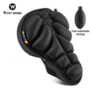 WEST BIKING-Airbag inflable 3D para asiento de bicicleta, funda de cojín suave con absorción de impactos para bicicleta de montaña y carretera - Product Image 1