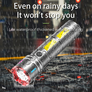 Ánh sáng mạnh mẽ Đèn pin ngoài trời không thấm nước USB có thể sạc lại Telescopic <span class=keywords><strong>Zoom</strong></span> High Power LED Đèn pin ngọn đuốc - Product Image 5