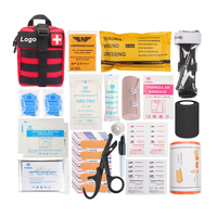 Trousse de premiers secours de survie avec bandage israélien, garrot de poitrine, attelle, IFAK tactique Molle pour le soin des plaies et le contrôle des saignements