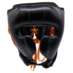 Casco protector de cabeza de boxeo de artes marciales de Karate transpirable profesional personalizado casco de equipo protector de cuero PU con personalizado - Product Image 4