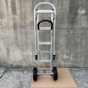 Chariot à main pliable 2 en 1 à quatre roues en aluminium avec roues industrielles OEM - Product Image 4