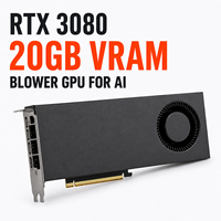 Tersedia RTX 3080 20GB GDDR6X 320 Bit Kartu Video Desktop Antarmuka PCIe GPU Berkinerja Tinggi untuk Gaming AI Inference Rendering