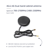 Antenne de cabinet combo 2x2 MIMO 2,4 GHz, base magnétique avec deux connecteurs RP-SMA pour routeur / passerelle / point d'accès MIMO
