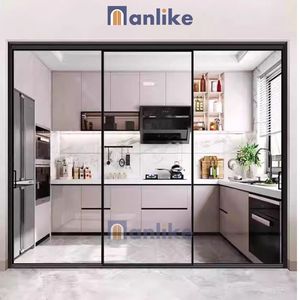 Sistema de Puertas Corredizas Ocultas de Vidrio para <span class=keywords><strong>Armario</strong></span>, Impermeable, de Aluminio, para División de Espacios en Terraz, Automático, de Anlike - Product Image 2