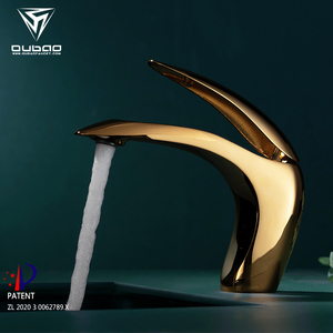 Mitigeur <span class=keywords><strong>de</strong></span> Robinet <span class=keywords><strong>de</strong></span> Salle <span class=keywords><strong>de</strong></span> Bain Style Contemporain Or Brossé Luxe pour Lavabo - Product Image 6