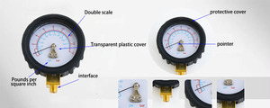 เกจวัดลมยางแบบขายส่ง ช่วงวัด 0-160 PSI ความคลาดเคลื่อน 2.5% ตัวเครื่องโลหะทั้งหมด ฝาครอบยางป้องกัน มีสินค้าในสต็อก - Product Image 3