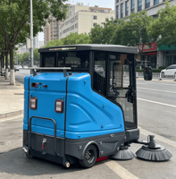 Nettoyeur balayeuse électrique industrielle haute pression nouvelle génération, efficacité 160 000 m/h, réservoir d'eau de 300 L pour grandes surfaces