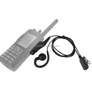 Auricular de Radio de Plástico Resistente con Botón PTT, Diseño en Forma de C para Operación Manos Libres y Segura - Product Image 1