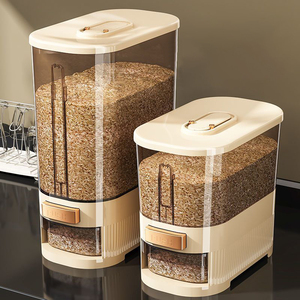 Recipiente Hermético para Almacenamiento de Arroz, Apto para Uso Alimentario, a Prueba de Humedad, Accesorio de Cocina para Granos Diversos, Barril para Arroz - Product Image 1