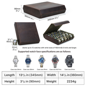 20 scatola di orologio in pelle Hexagon Custom di lusso della vetrina orologio fatto a mano orologio Organizer custodia per gli uomini CF1227 - Product Image 3