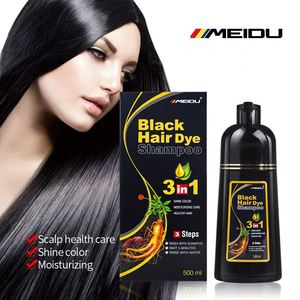 Meidu Nature Hair Beauty Care Acondicionador de aceite de argán Tinte para el cabello Color Jengibre Champú permanente para cabello negro - Product Image 4