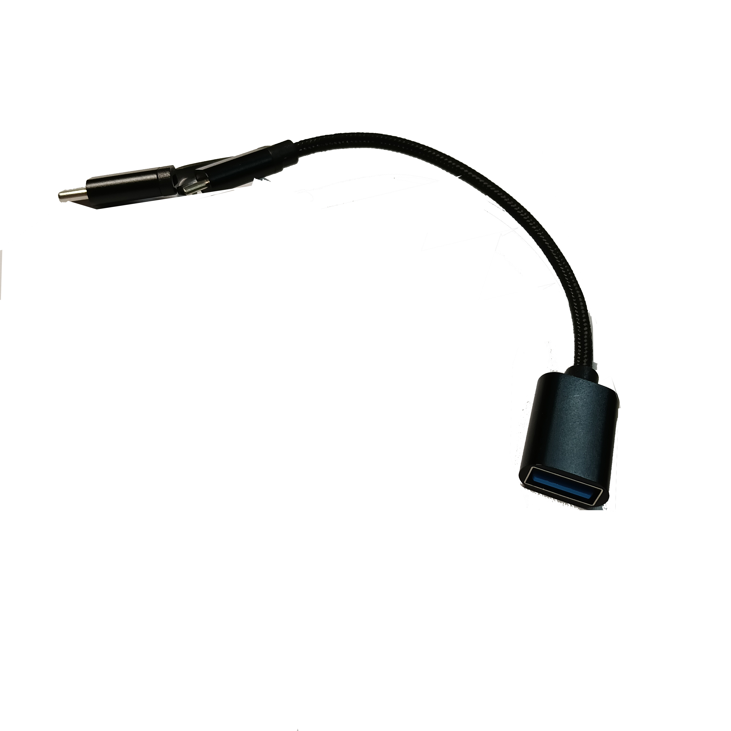 Cavo adattatore OTG 2-in-1 Type-C nero per Android