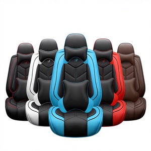 Accessori Auto, Decorazione Interna, Coprisedili Anteriori in Pelle PU, Set da 9 Pezzi Universale per Ford, Per Tutte le Stagioni, Facile Installazione, 5% VLT - Product Image 5