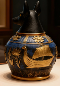Meiweipet Urn Pet antik mısır reçine heykel Pet hatıra Urn Anubis güneş aşınma hatıra konserve köpek tabut - Product Image 3