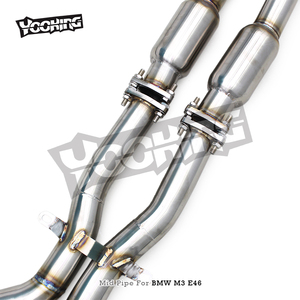 Tubo medio de escape automático de acero inoxidable para BMW M3 E46 2004-2006 tubo de escape deportivo de carreras con resonador - Product Image 3