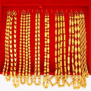 Collar de eslabones de cadena audaz de cobre duradero chapado en oro vietnamita para hombres elegante patrón geométrico joyería de moda estilo de moda - Product Image 5