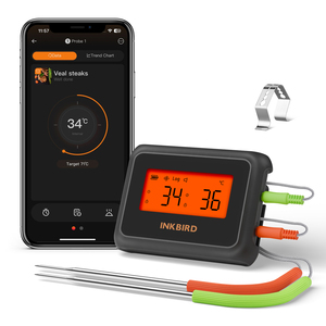 <span class=keywords><strong>Thermomètre</strong></span> sans fil Bluetooth <span class=keywords><strong>INKBIRD</strong></span> IDT-22-B, rechargeable par USB, pour <span class=keywords><strong>barbecue</strong></span>, cuisine, aliments, mini <span class=keywords><strong>thermomètre</strong></span> pour <span class=keywords><strong>barbecue</strong></span> - Product Image 1