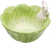 Bol de salade de pâques en céramique, de petite taille, en forme de chou, avec décoration de lapin mignon