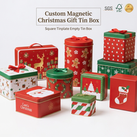 Boîte Cadeau de Noël en Gros d'Usine, Emballage Métallique de Noël, Boîte en Fer Blanc pour Biscuits et Bonbons