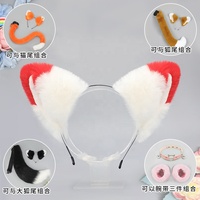 Dropship Handmade Plush Cat Ear Headband Lolita KC Fox Ears Hair Clip Furry Accessory