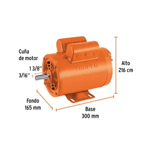 Motore elettrico monofase ad alta velocità Truper 2 HP - Product Image 2