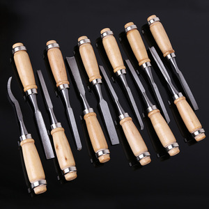 Juego de herramientas de tallado de cincel manual, 12 Uds., bolsa de lona de acero y madera, herramientas de carpintería DIY, herramientas de torneado de madera, cinceles de torno de madera - Product Image 5