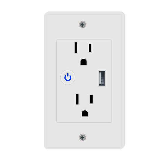 HONPNK Tuya Timer On/off Remote Control Voice Control USB Support US Standard Smart Socket WiFi Wall Socket