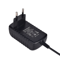 Fuente de alimentación de 12 voltios y 2 a, adaptador de corriente CA a CC, 2,5mm, 2,1mm X 5,5mm, enchufe de 12 v, 2 Amp, enchufe de pared para UE, EE. UU., Reino Unido y Australia