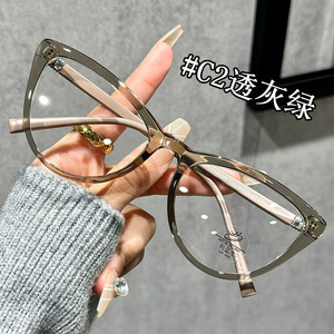 Montures de lunettes de style coréen pour femmes, monture complète TR90, protection contre la lumière bleue, anti-lumière bleue 38058 - Product Image 4