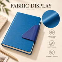 Carnet en cuir PU personnalisé A5 avec fermeture magnétique, couverture rigide, logo personnalisé, ligné, pour cadeaux de bureau