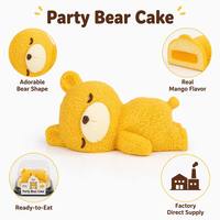 Gâteau Mousse Glacé en Forme d'Ours Personnalisé avec Logo, Saveur Mangue, Fournisseur OEM, Dessert 3D Animalier Prêt à Consommer pour Fêtes, Vente en Gros