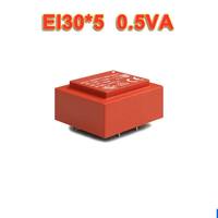 Transformateur de circuit imprimé 0,5VA 6V 9V 12V 15V 24V 110V 220V EI30/5, transformateur à impulsions encapsulé