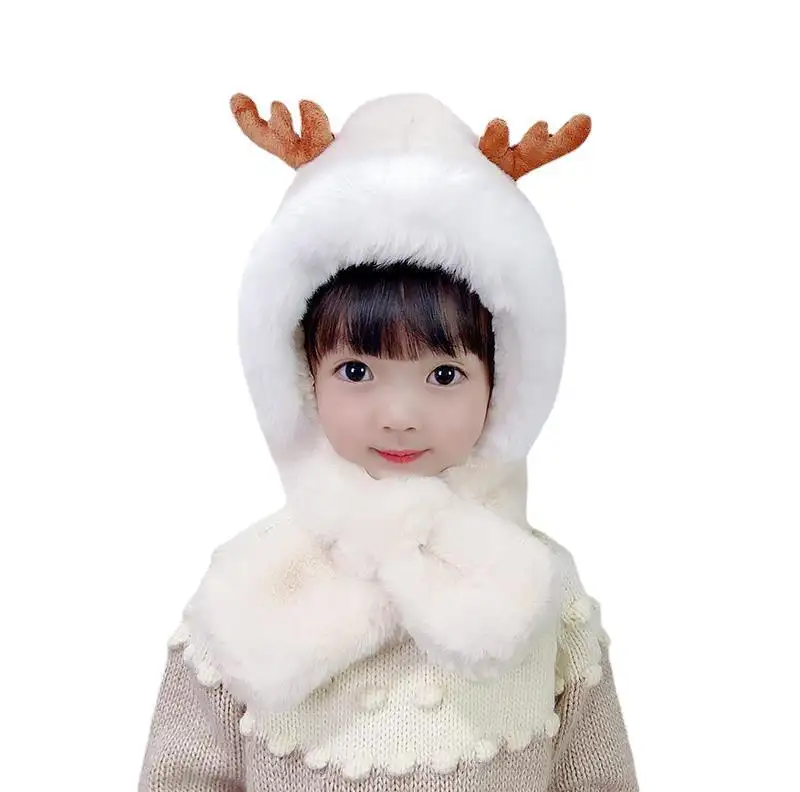 Scarf One-piece Three-piece Autumn And Winter Wild Ear Protection Scarf Double Thickening Northeast Warm Hat