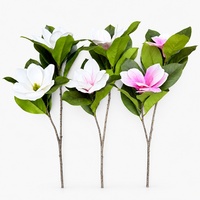 Magnolia 2-takken bloemen kunstmatig hoge simulatie real touch huisdecoratie zachte meubels Valentijnsdag groothandel