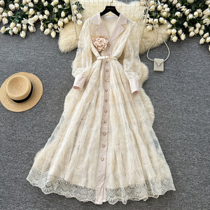 Cutwork Dress - Elegant Embroidery for Women's Fashion