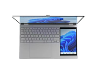 2025 Inexpensive Brand New Office Business Laptop 15.6 +7 Inch Double Monitor Intel N100 12th Gen RGB Backlit Keyboard Dual Screen