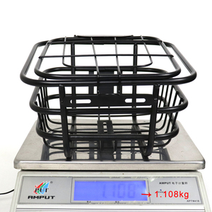 Cestino Anteriore <span class=keywords><strong>per</strong></span> Bicicletta Elettrica in Ferro Nero, Robusto e Multiuso, Accessorio <span class=keywords><strong>per</strong></span> <span class=keywords><strong>Bici</strong></span> - Product Image 3
