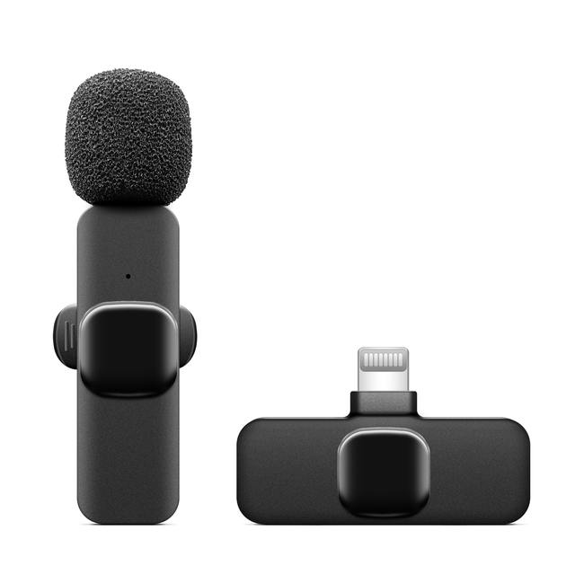 Professional Wireless Lavalier Lapel Microphone for IPhone, iPad - Cordless Omni Directional Condenser Recording Mic