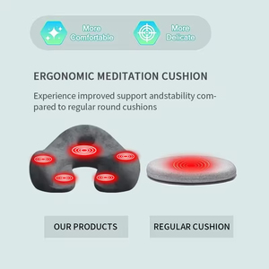 Meditation Mat and Floor Pillow <strong>Seat</strong> an Ergonomic comfort Memory Foam Set That Relieves Coccyx Numbness Reading and Yoga - Product Image 4