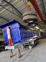 Remorques en aluminium de haute qualité CIMC 3 essieux 4 essieux 40 tracteur cubique benne latérale 45 Cbm camion à benne basculante semi-remorque à vendre