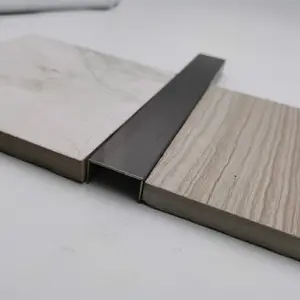 Mirror finish stainless steel flooring trim profile