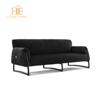 Italienischer Minimalismus Outdoor Designer Sofa-Stuhl-Set Weicher Weißer Samt-Sessel für Villen