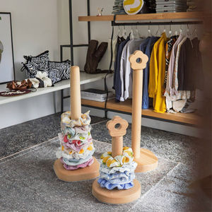 Support de rangement pour bijoux en <span class=keywords><strong>bois</strong></span> massif à deux niveaux de type sur pied moderne, support de rangement pour anneaux de cheveux en <span class=keywords><strong>bois</strong></span> massif pour outils - Product Image 3