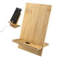 Support de téléphone portable en bambou Support de tablette pour bureau Supports de téléphone portable Cadeau promotionnel MSD006 Support de téléphone en bambou en stock