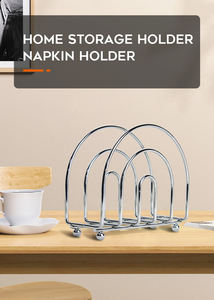 Portatovaglioli decorativo da tavolo in metallo moderno per tovagliolo in tessuto - Product Image 4